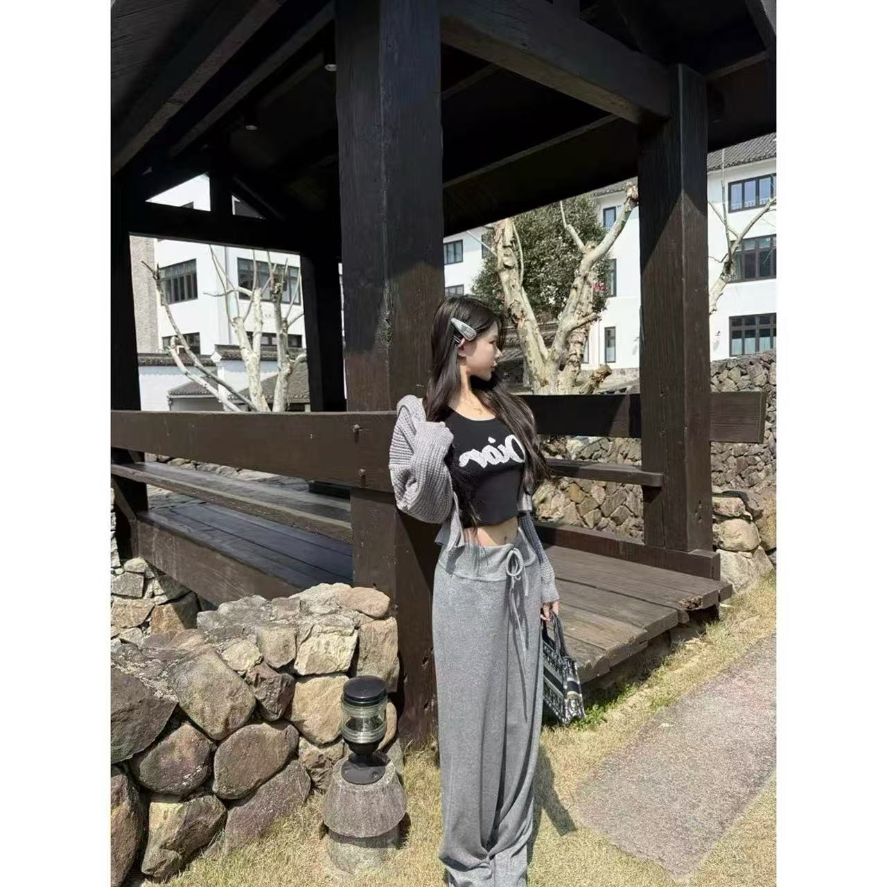 徐秋阳   人气王 秋季新款百搭时尚休闲显瘦显腿长休闲裤13017