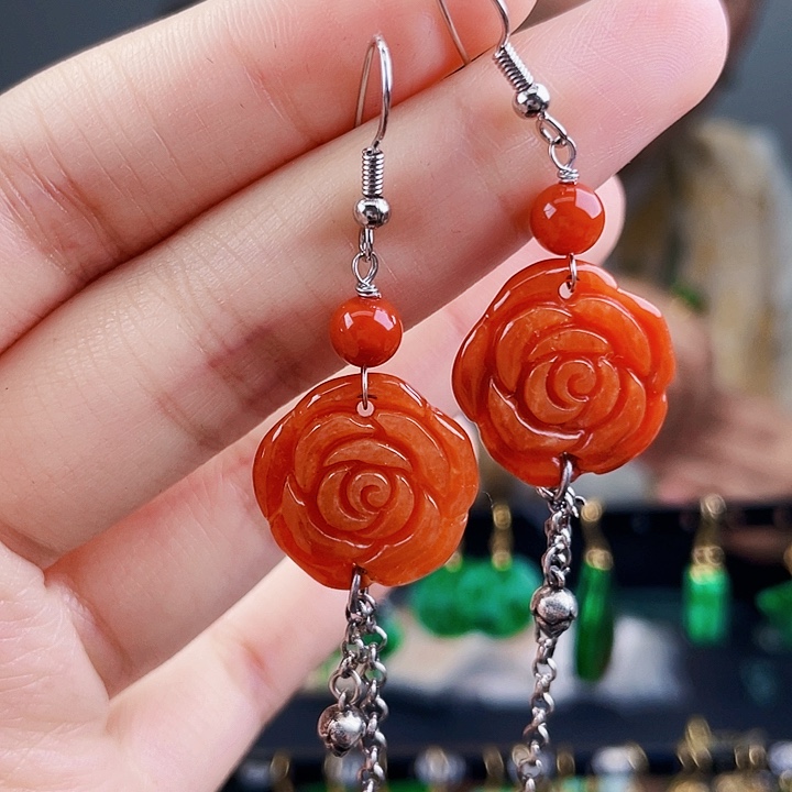 翡翠耳饰未镶嵌饰品