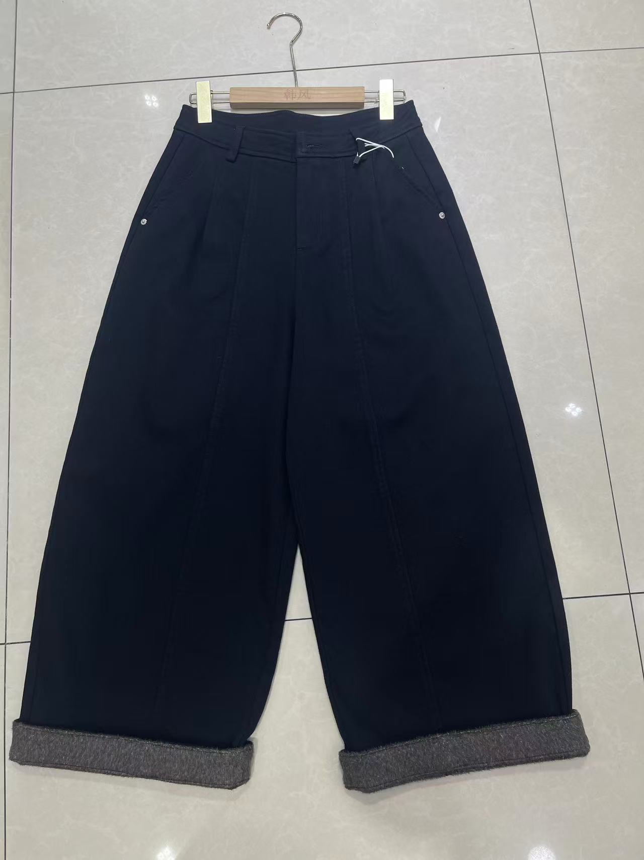 【韩风服饰】牛仔棉阔腿裤