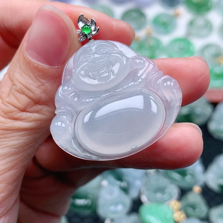 翡翠吊坠(不含链)18K金镶嵌烈****6