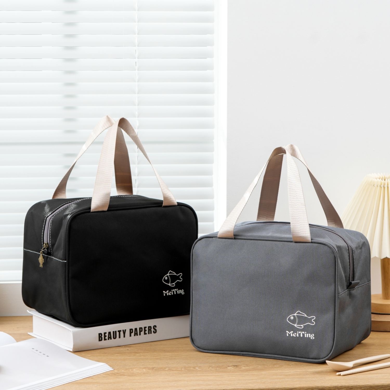 大容量防水加厚铝箔手提饭盒袋上班通勤学生带饭便当包