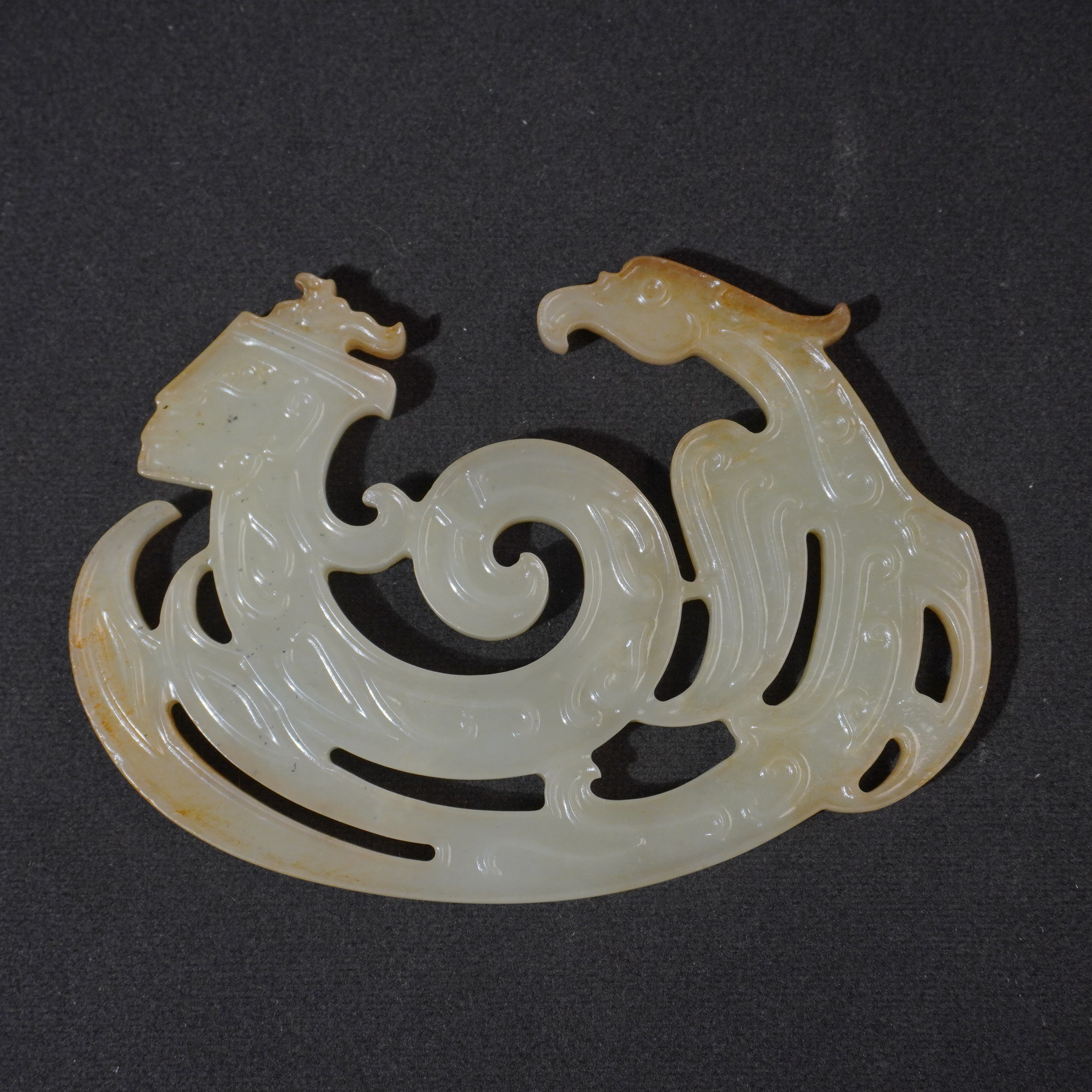 3SR13  明 和田玉神人凤鸟佩