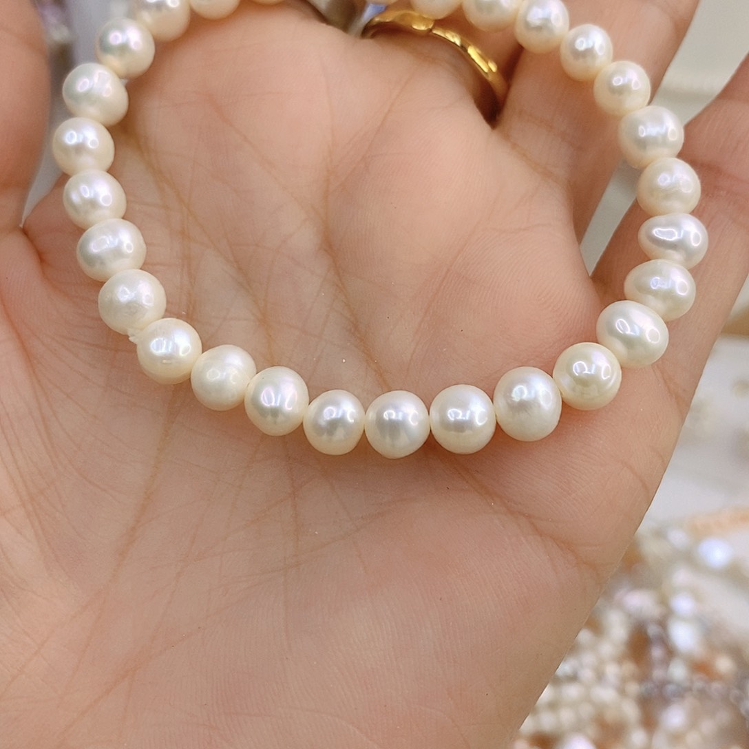 淡水珍珠颈饰合金