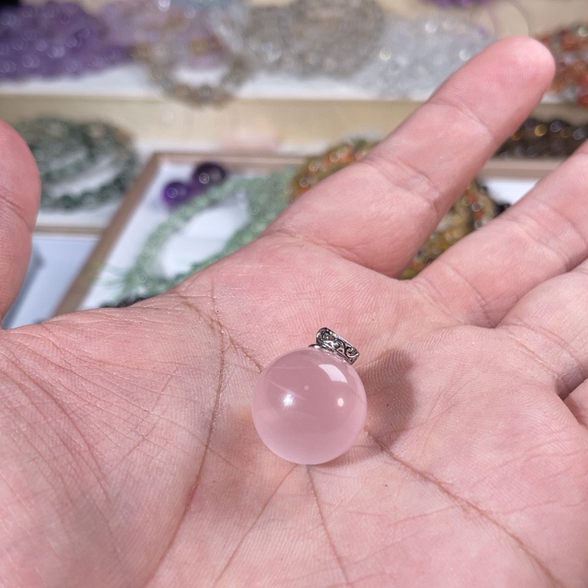 【闪购商品】长石手链银S925镶嵌三*?