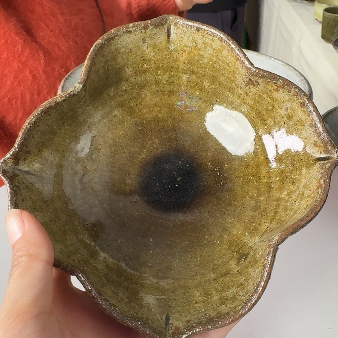 瓷片青唐津15厘米輪花钵