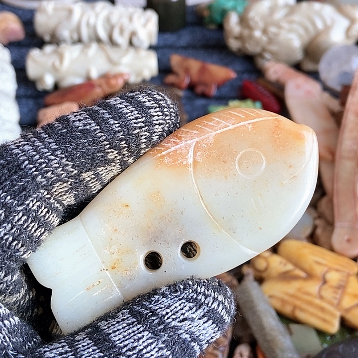 和田玉未镶嵌颈饰46