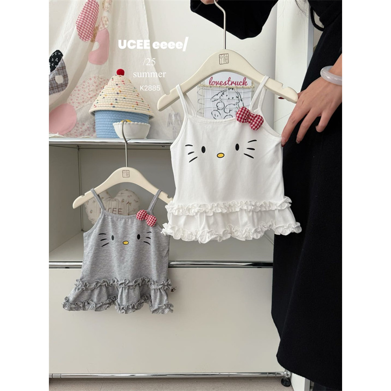 AC286~釉兮·25夏~kt猫小吊带K2885