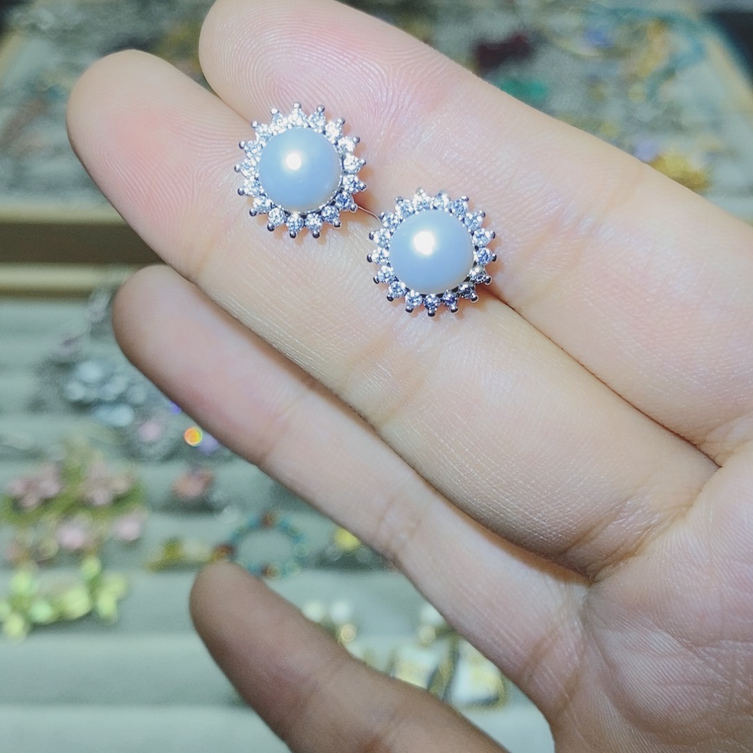 【闪购商品】托帕石耳饰银S925镶嵌