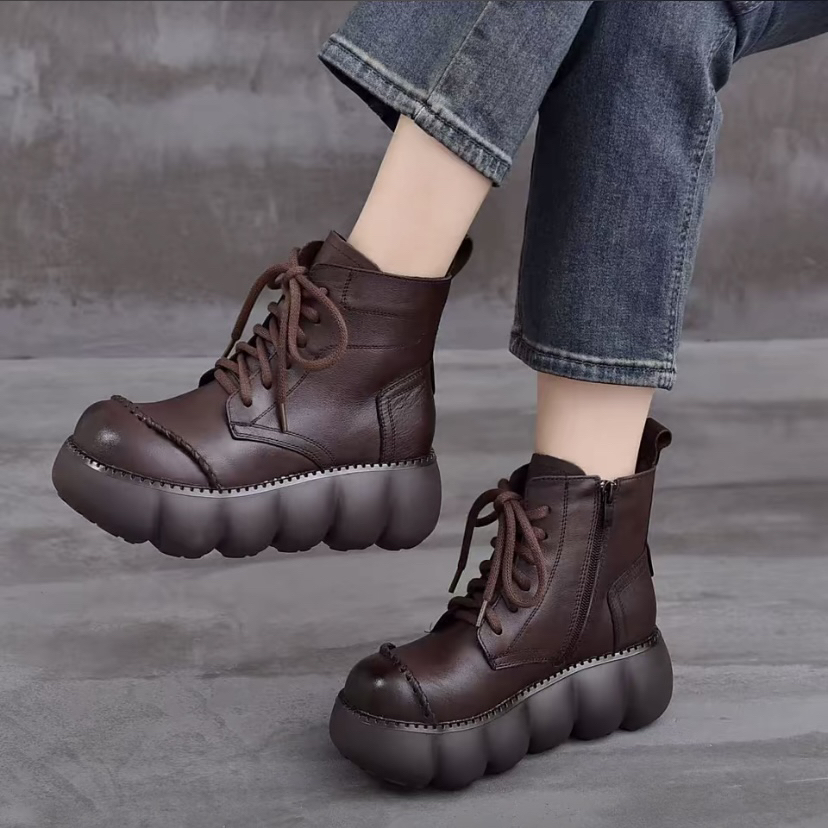 欧美风不勒脚秋季增高秋冬马丁靴靴子女靴