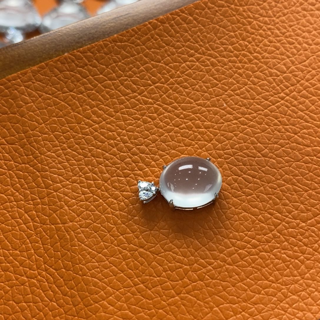 石英质玉吊坠(赠链)银S925镶嵌