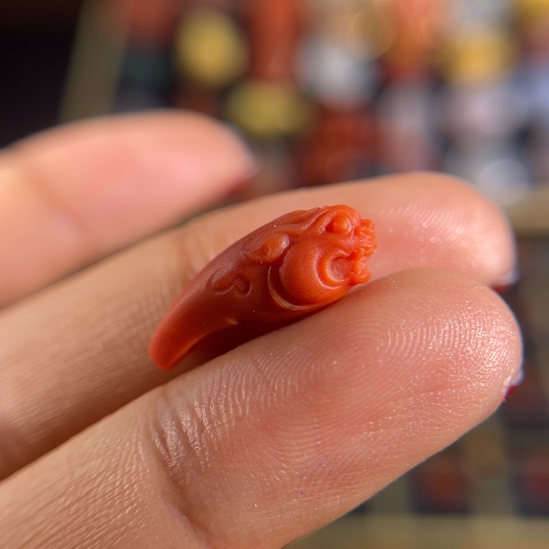 南红玛瑙老南红貔貅卡子未镶嵌