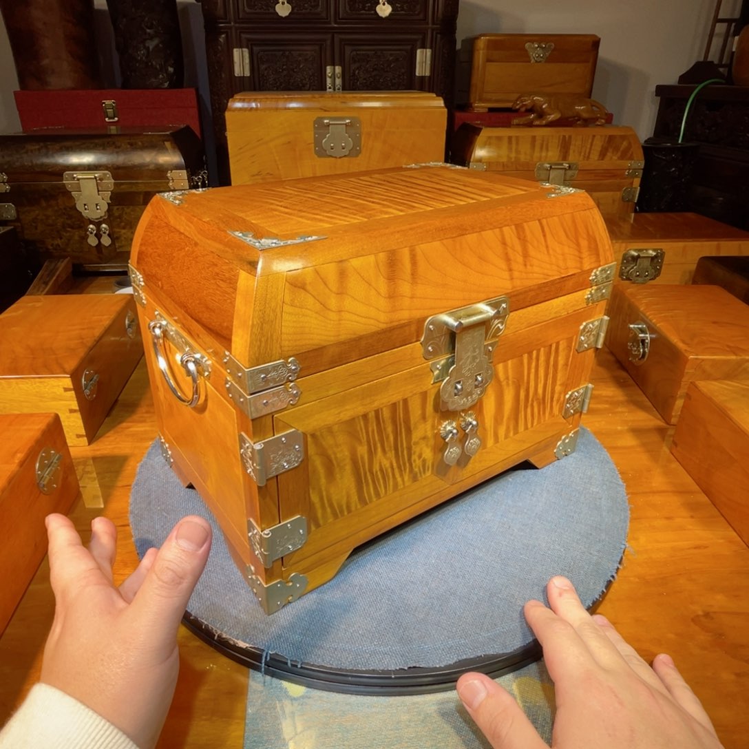 金丝楠30cm金丝楠木小叶桢楠首饰盒