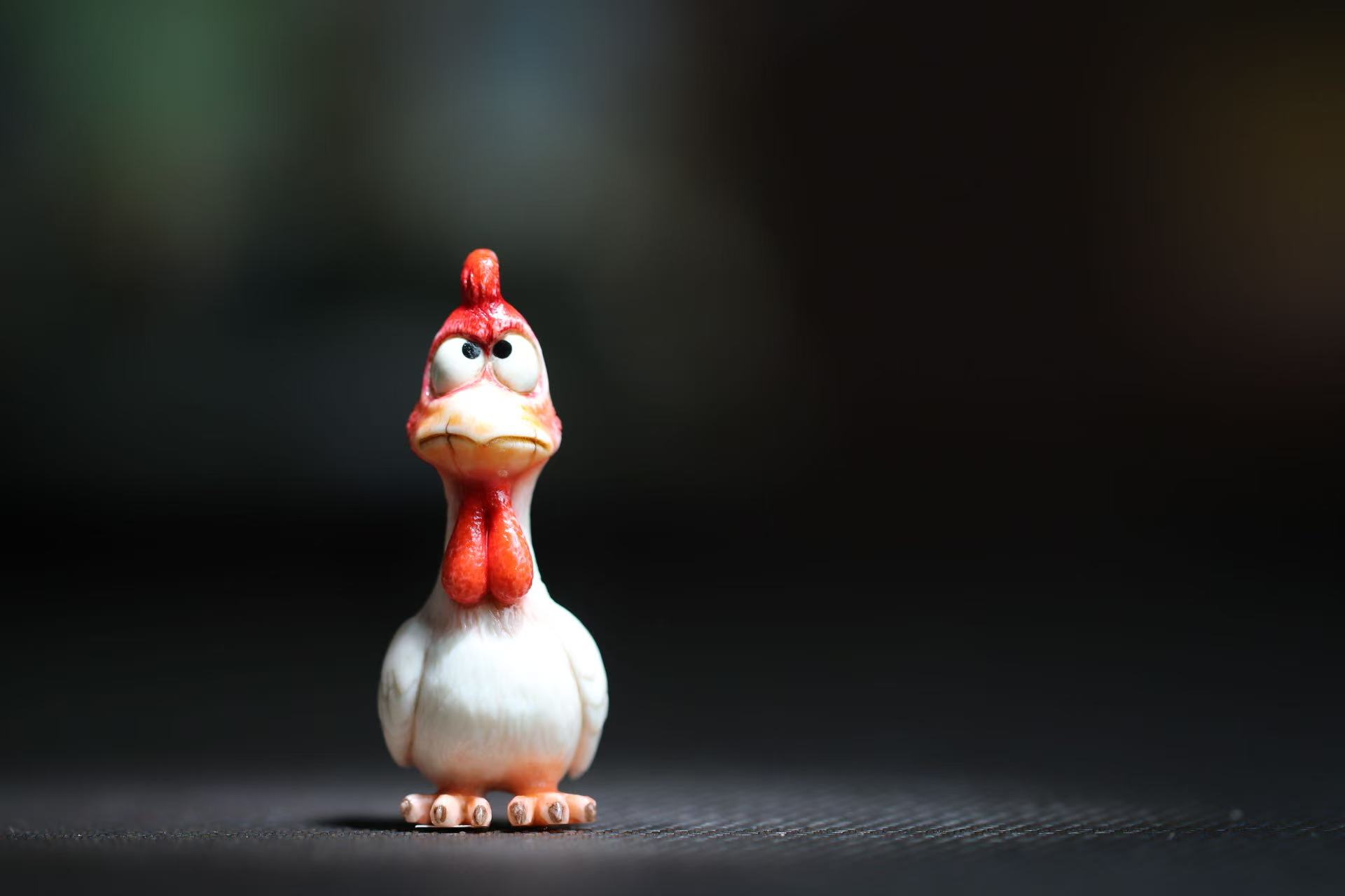 咕咕鸡 逗趣 根付作品 文玩 方颜雕刻 个性摆件 送朋友 潮流 