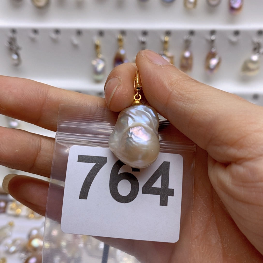 淡水珍珠颈饰银S925镶嵌764