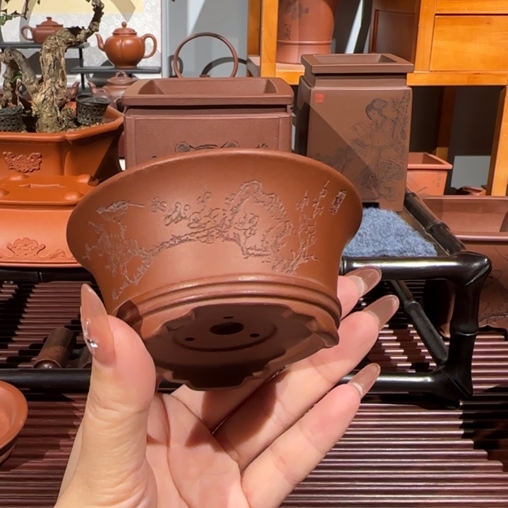 花盆紫砂口径8.5深度3.5