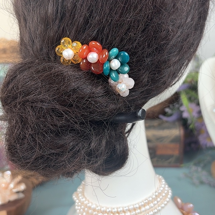 淡水珍珠发饰未镶嵌