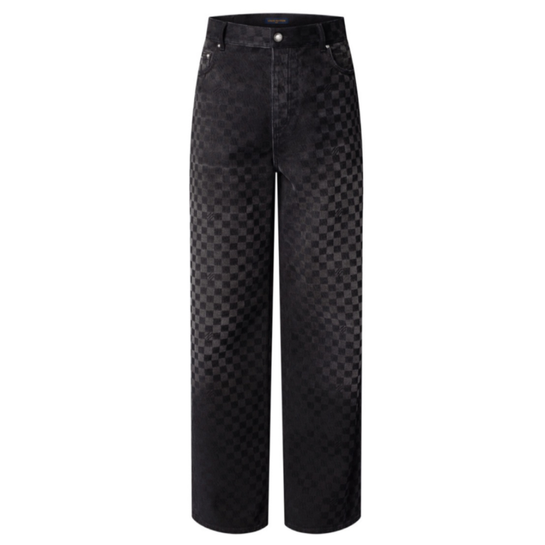 未使用 LouisVuitton/路易威登 28码/25新款黑色棋盘格牛仔