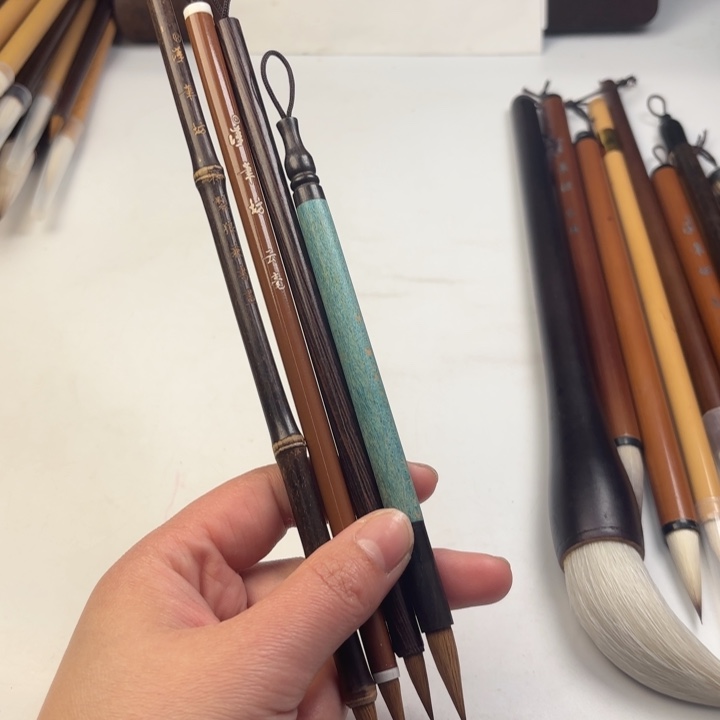 爱***儿汉笔坊。4只狼毫孤品