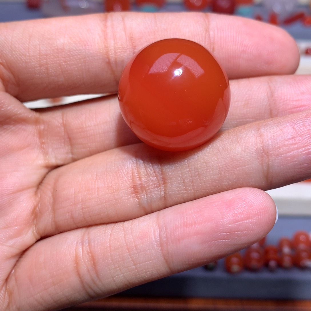 南红玛瑙圆珠22.2未镶嵌