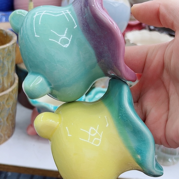 多肉绿植陶瓷花盆9.9包邮，有孔