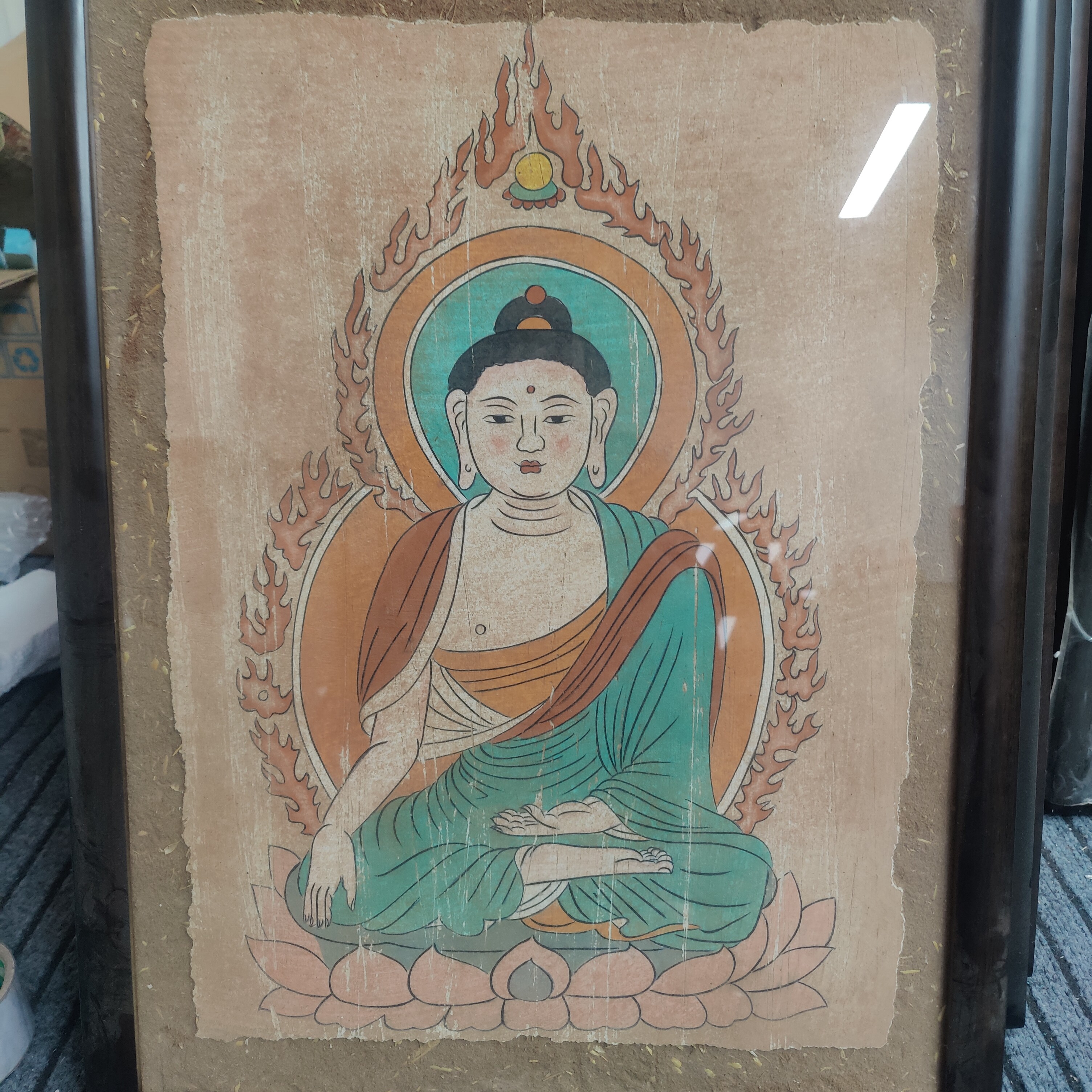 墙皮画尺寸64×49厘米