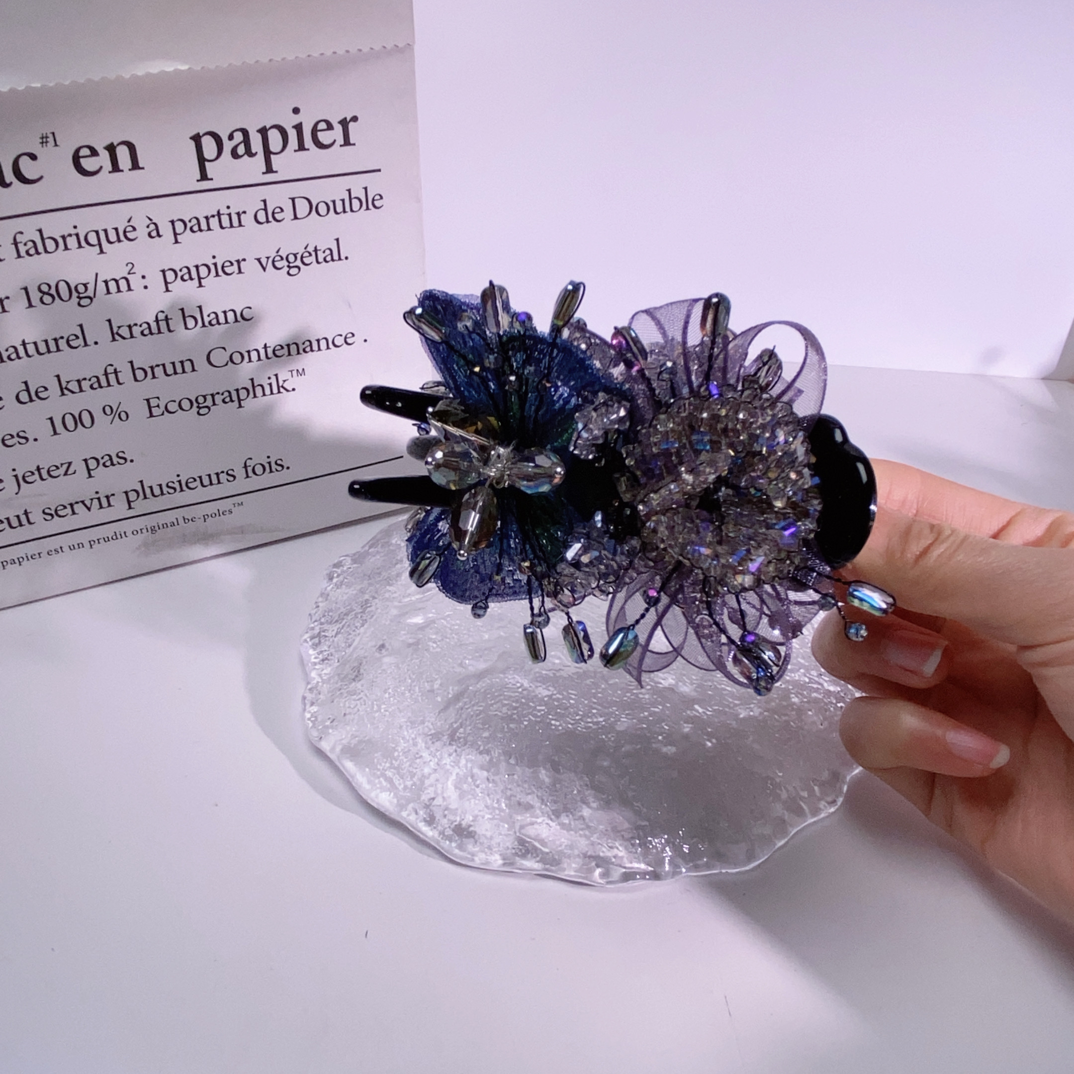 A8224紫莹轻奢发饰《丸子夹》