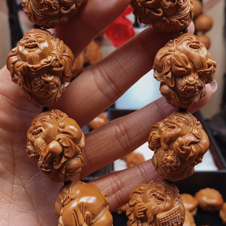 橄榄核手串/手链手工龙财神2.5