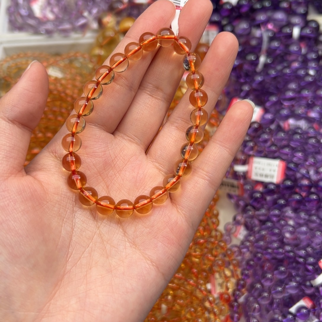 水晶手串未镶嵌黄水晶