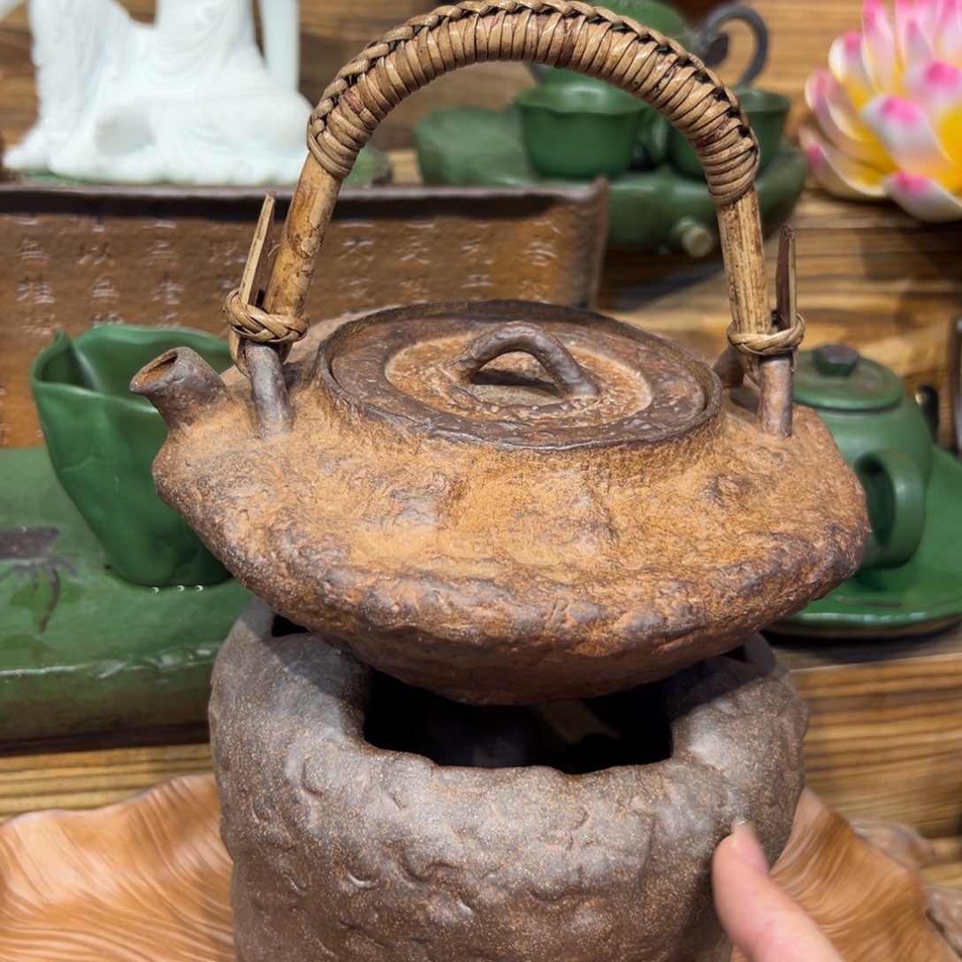 裸烧老岩泥原矿茶具