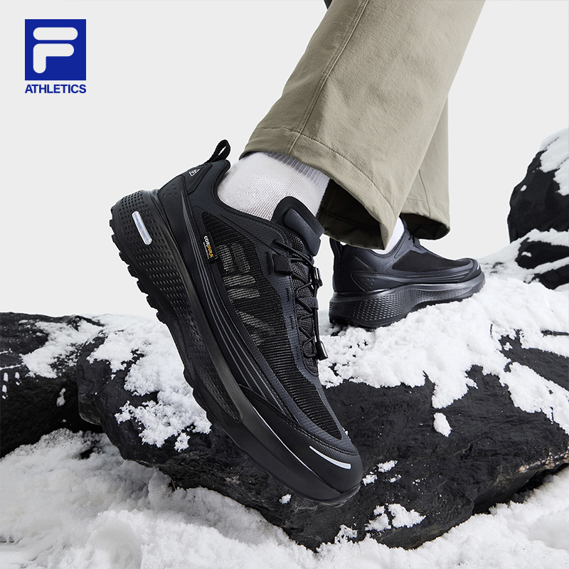 Fila/斐乐【柔云3+户外】情侣透气网面缓震运动跑步鞋A12M541244F