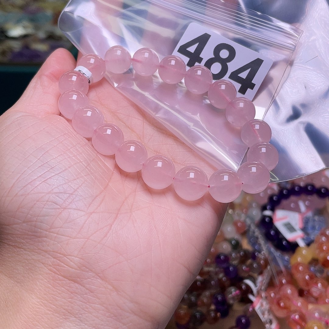 收***州水晶未镶嵌手链484粉水