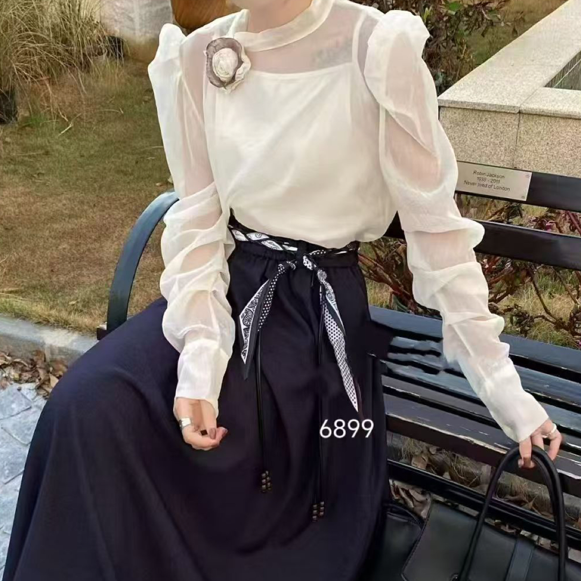 秋季新款时尚半身裙法式高腰气质显瘦百搭半身裙新款小众设计韩系