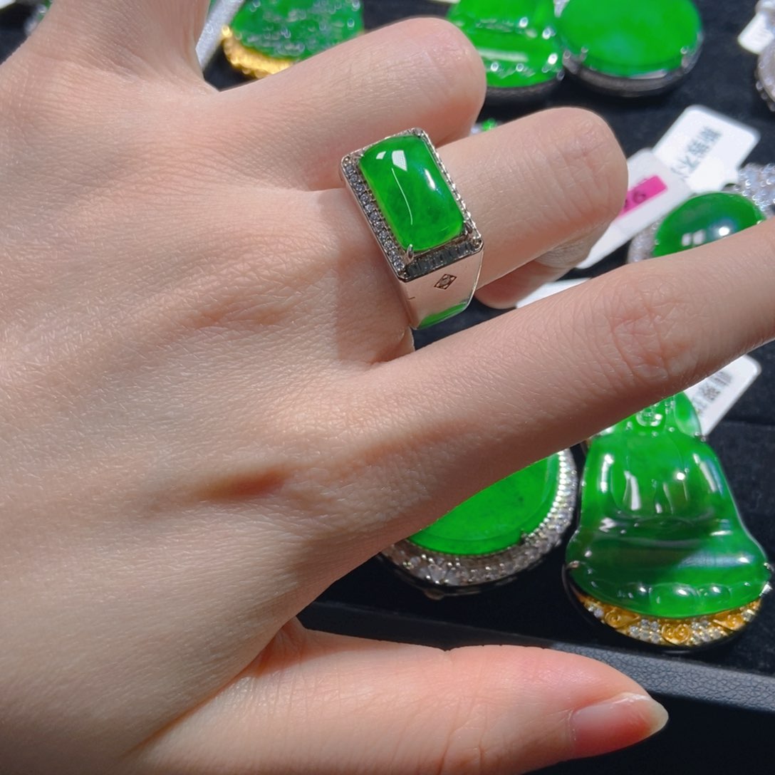 翡翠吊坠(不含链)银S925镶嵌