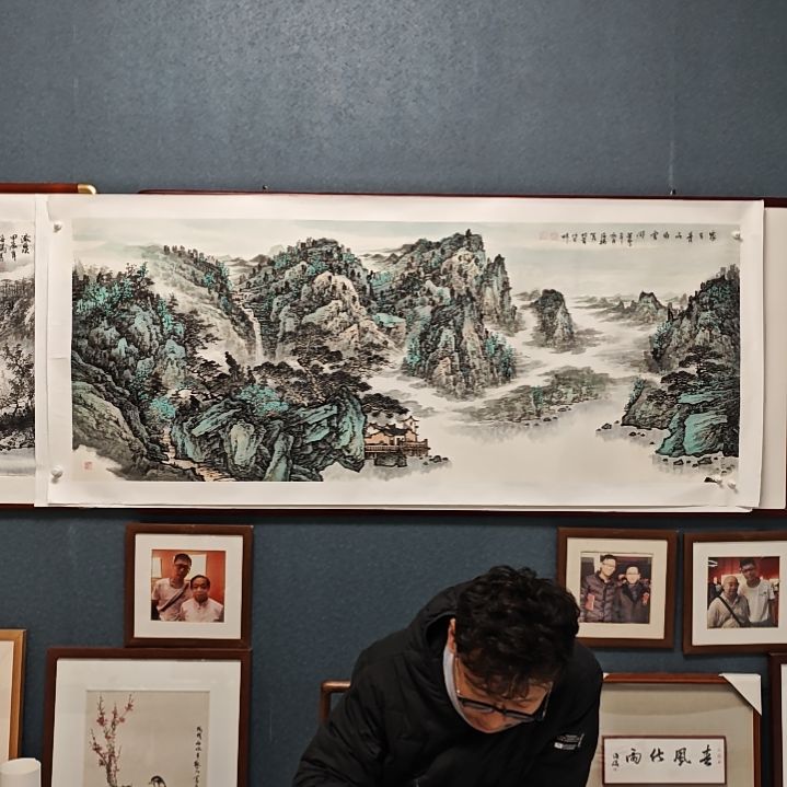 国画贾海瑞老师现场定制