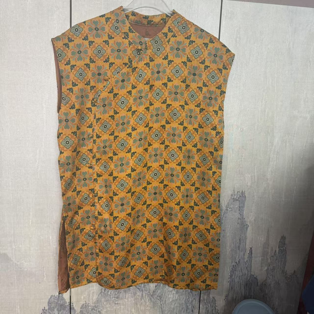 100桑蚕丝！雏菊菱格花萝奥黛