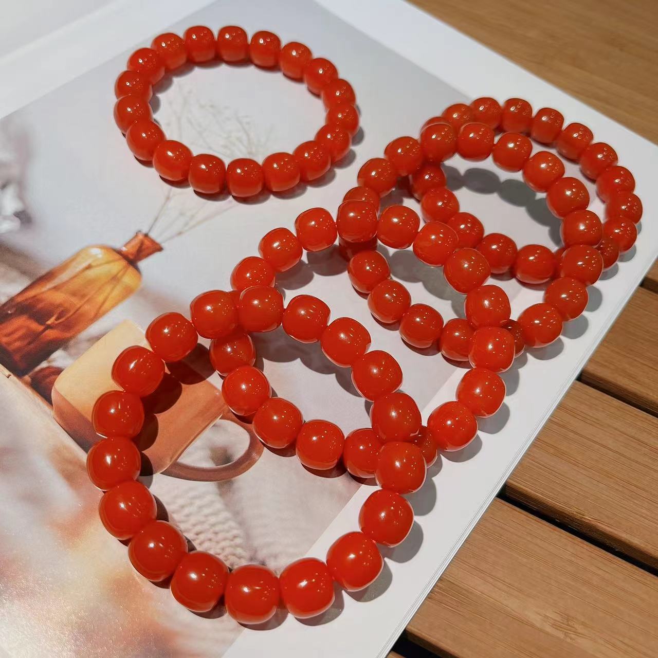 南红手串天然保山满肉浓郁鲜亮多样性发货一件