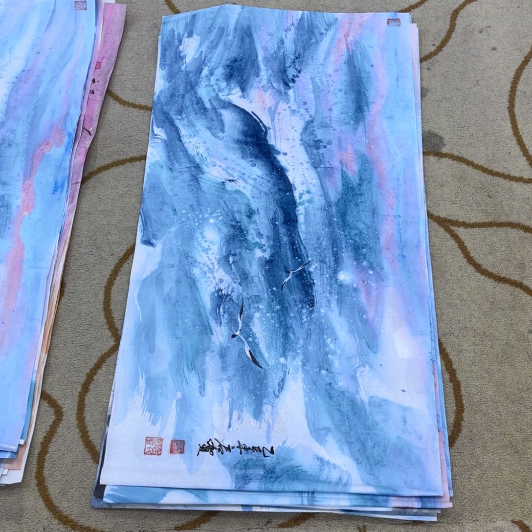 国画国画年启贺老师作品刘