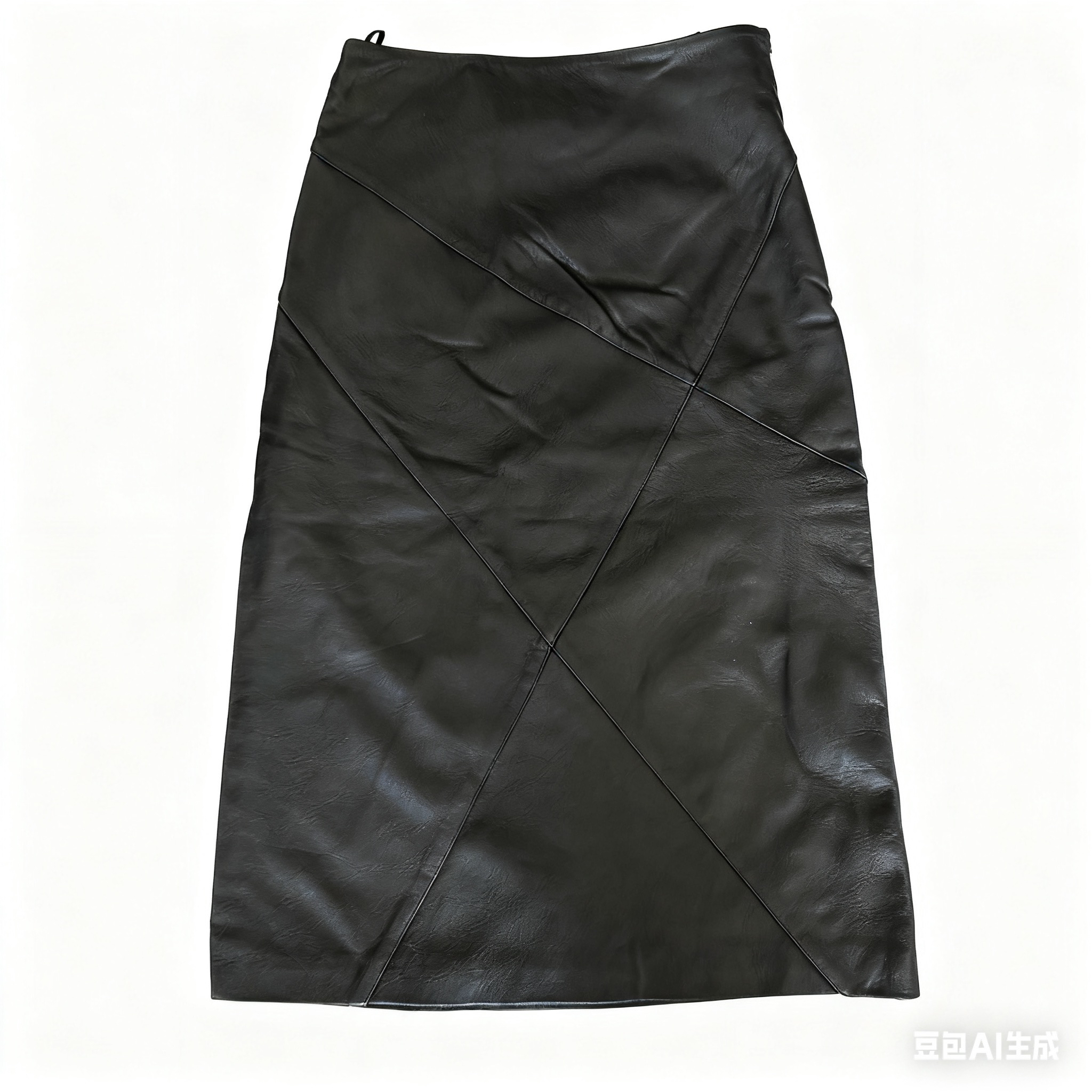 清仓-真皮绵羊皮印花中长款秋冬半裙显瘦时尚外穿半裙女