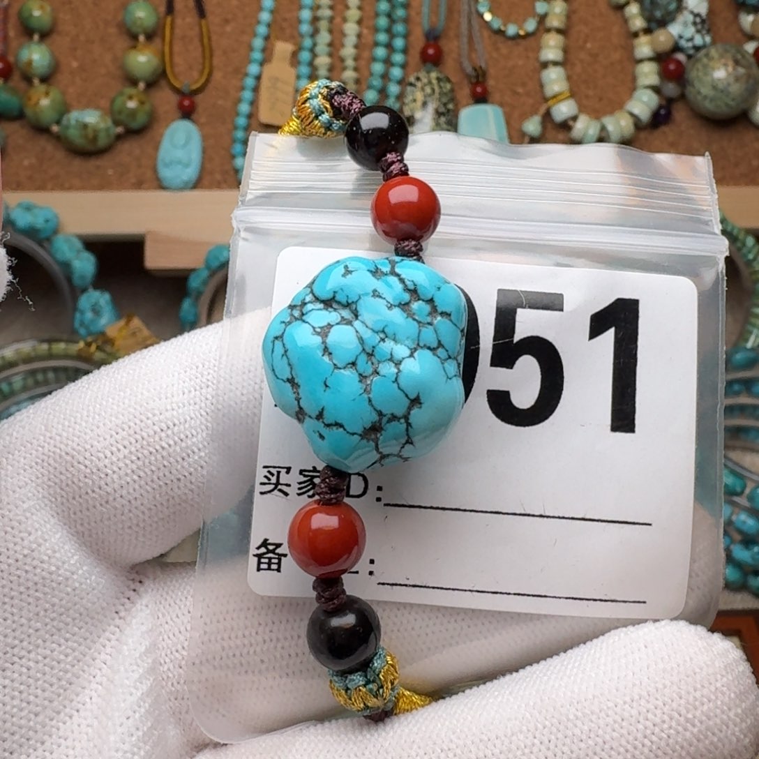 绿松石珠宝奇石未镶嵌22mm