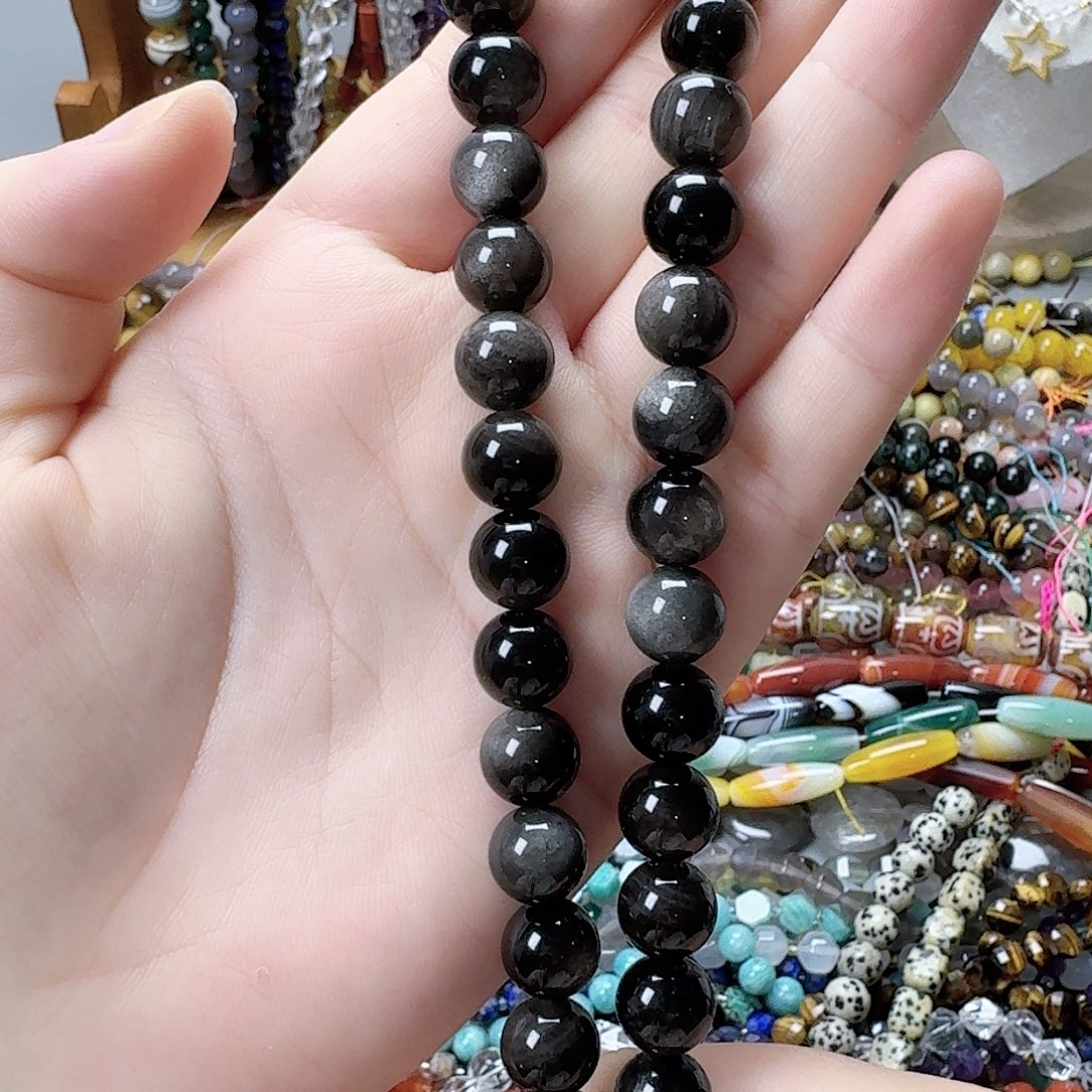 未镶嵌玛瑙/玉髓珠宝半成品卡10银耀石一条