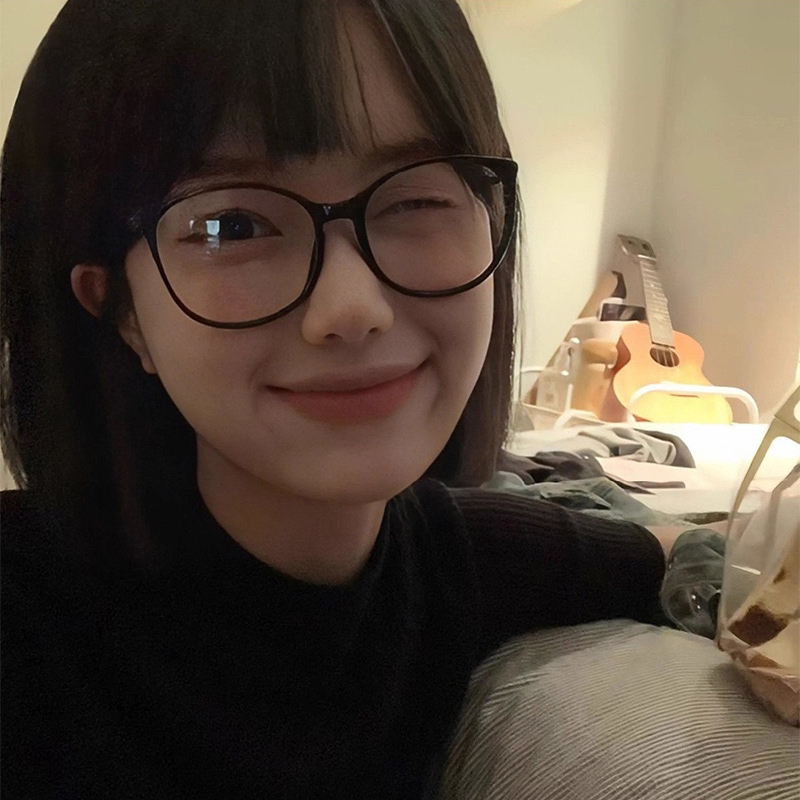 微猫眼镜女素颜大脸显瘦近视可配有度数镜片百搭超轻黑框镜框