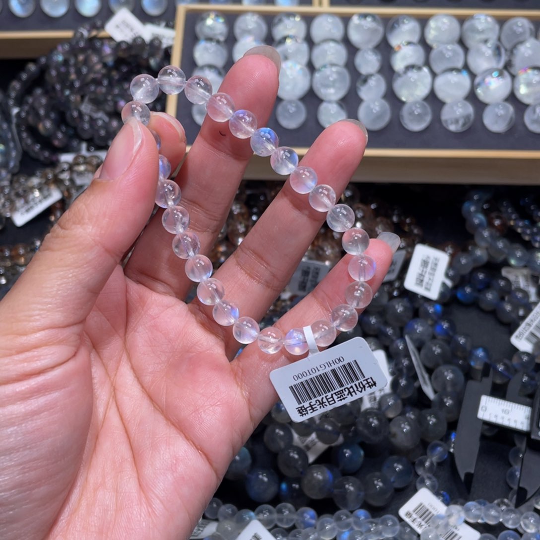 水晶手链未镶嵌W***y蓝月光手链7m