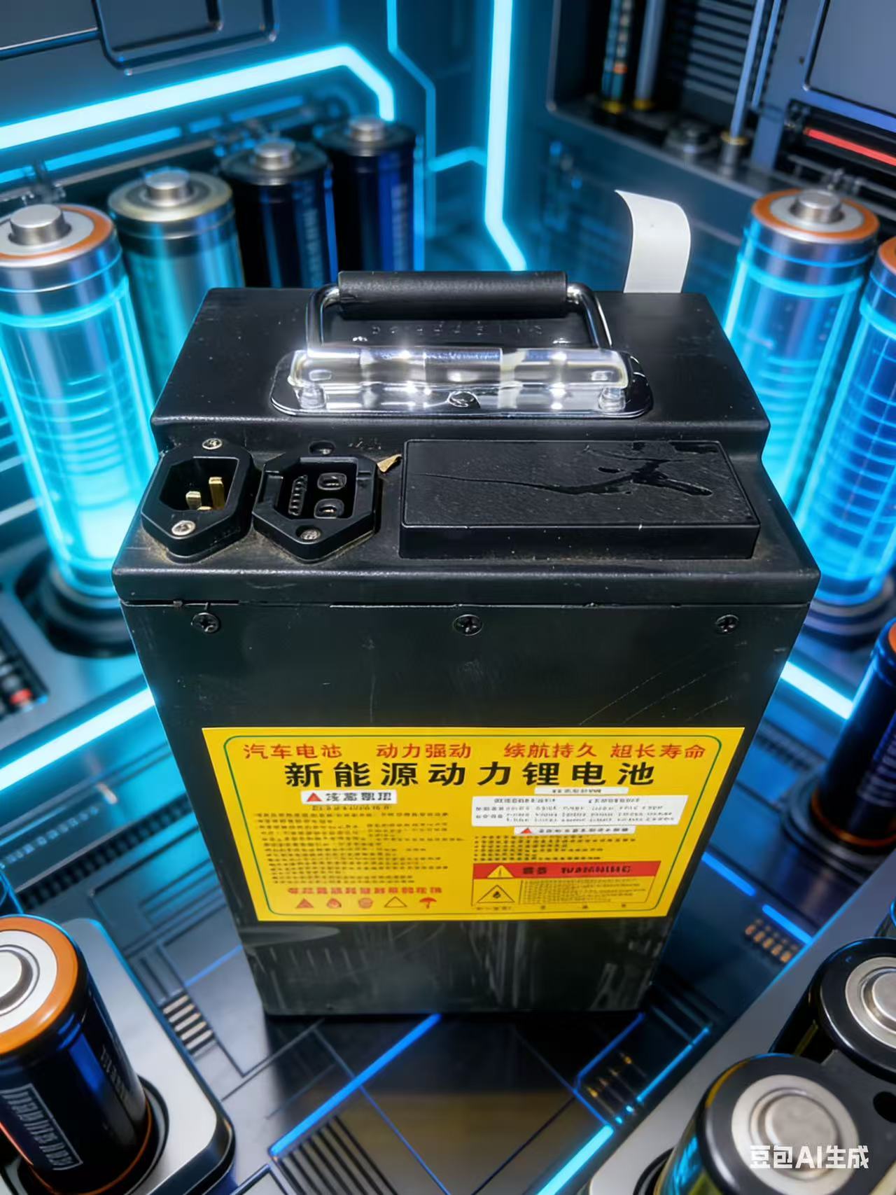 （成品）60v35A磷酸铁锂电池组装保养蓄电池双孔
