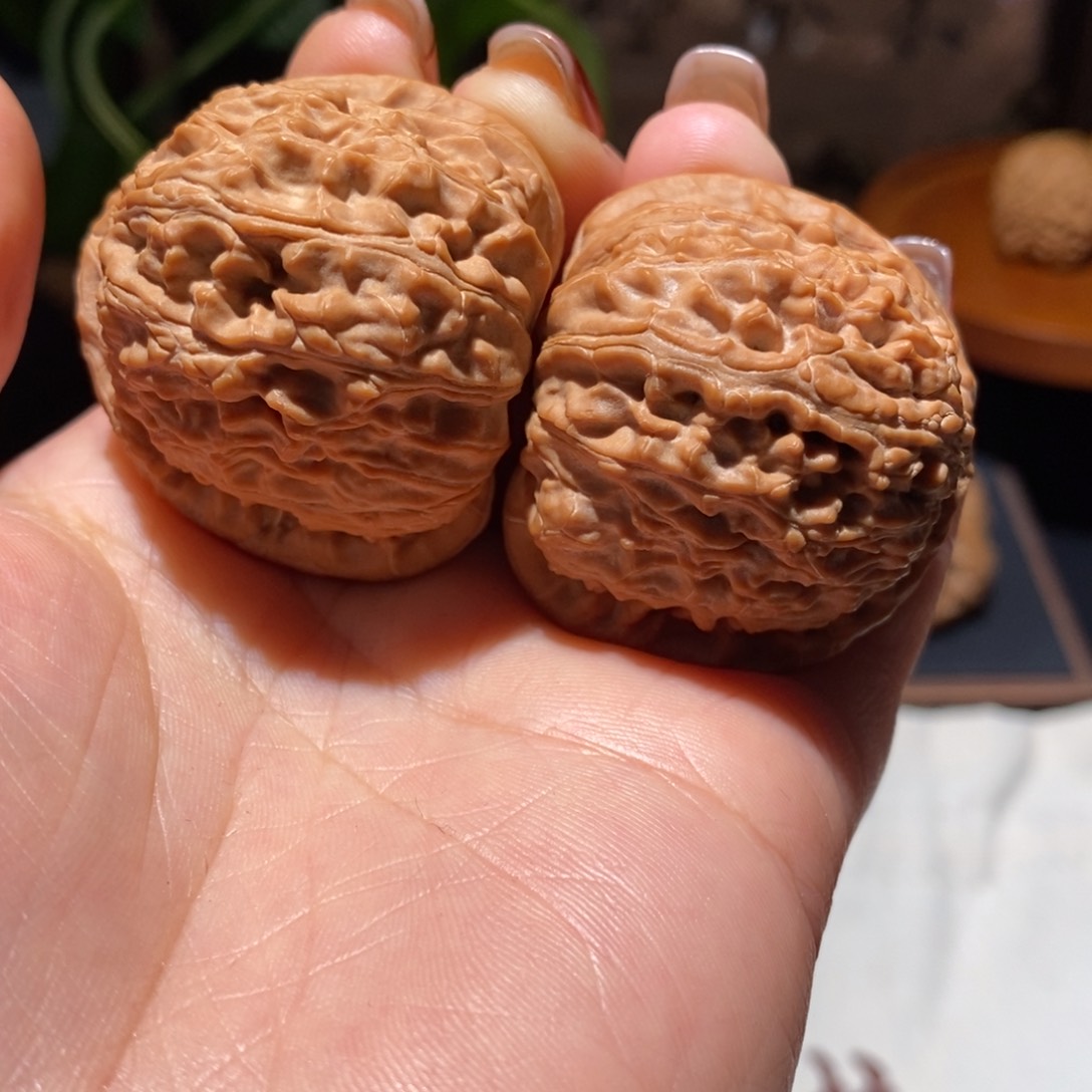 文玩核桃把件大白狮子40大克重