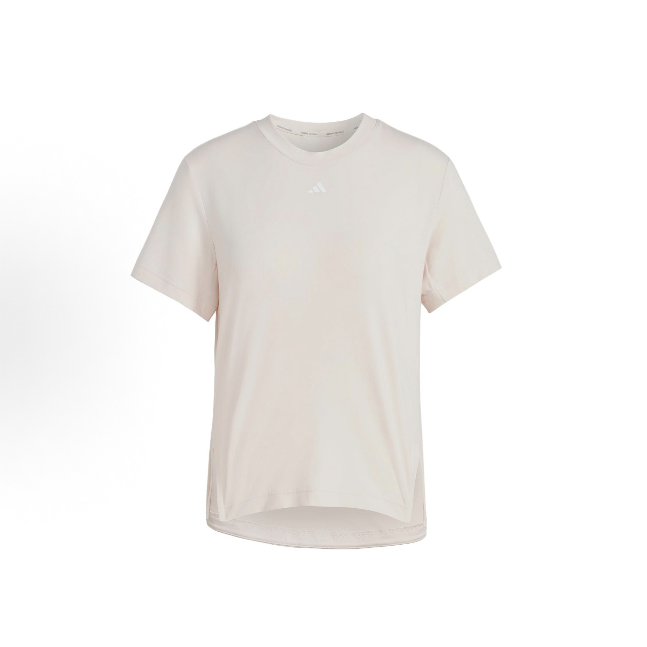 adidas 纯色Logo标识速干运动健身短袖 T恤 女款HR7768