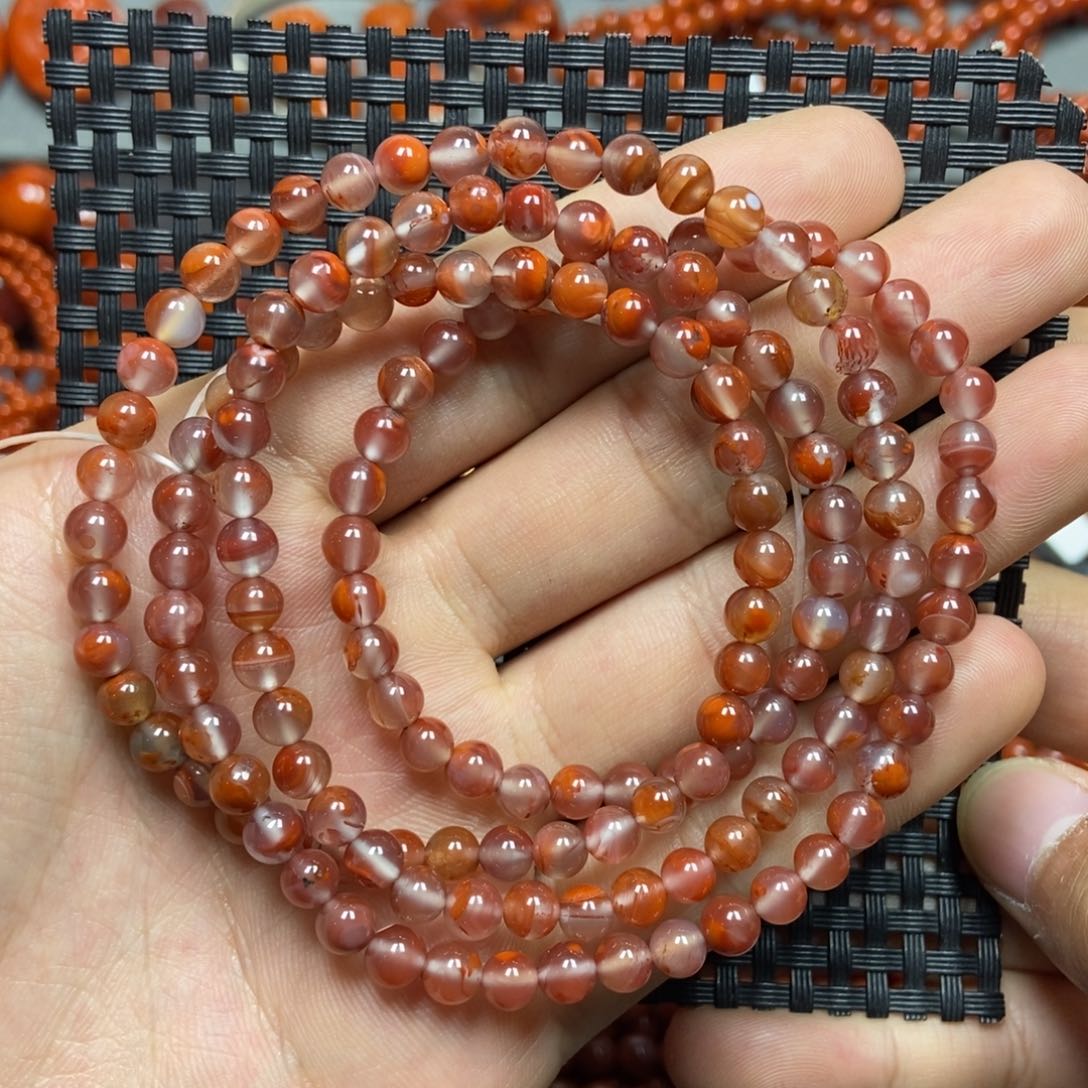 南红玛瑙手链未镶嵌5mm