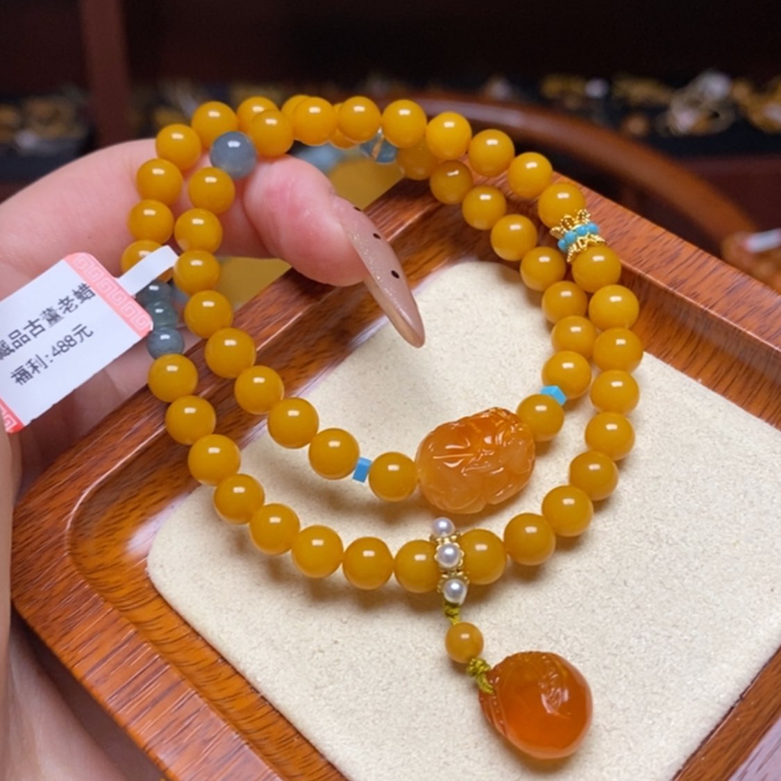 【闪购商品】蜜蜡手链未镶嵌手串