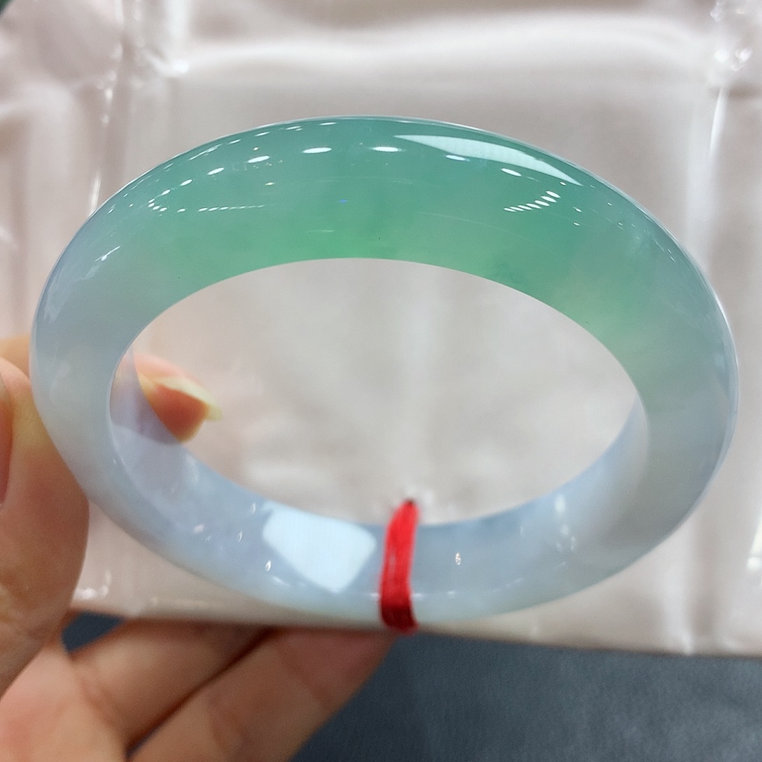 翡翠未镶嵌手镯翡翠手镯56.3