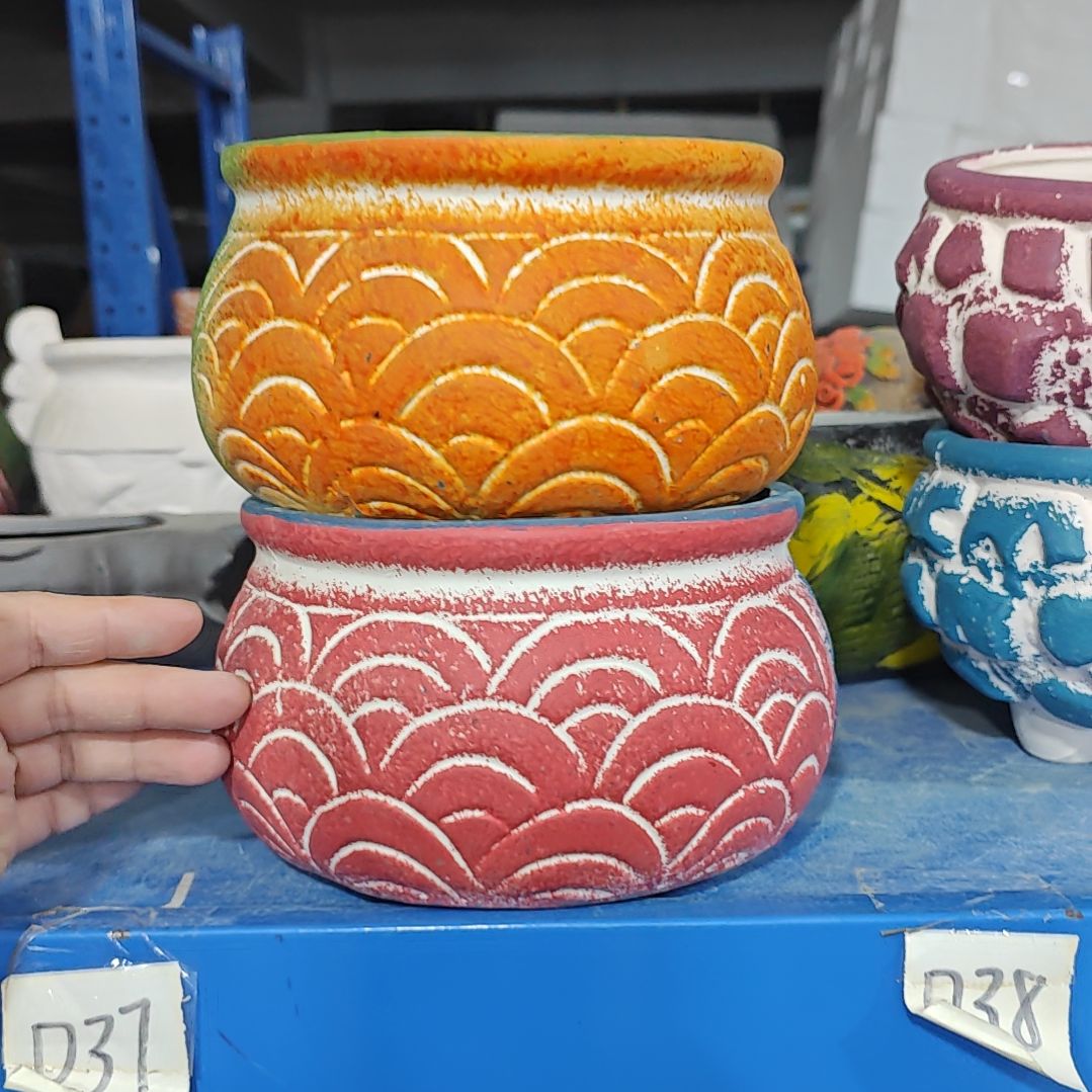 陶吸水透气的白陶花盆凑满12发货