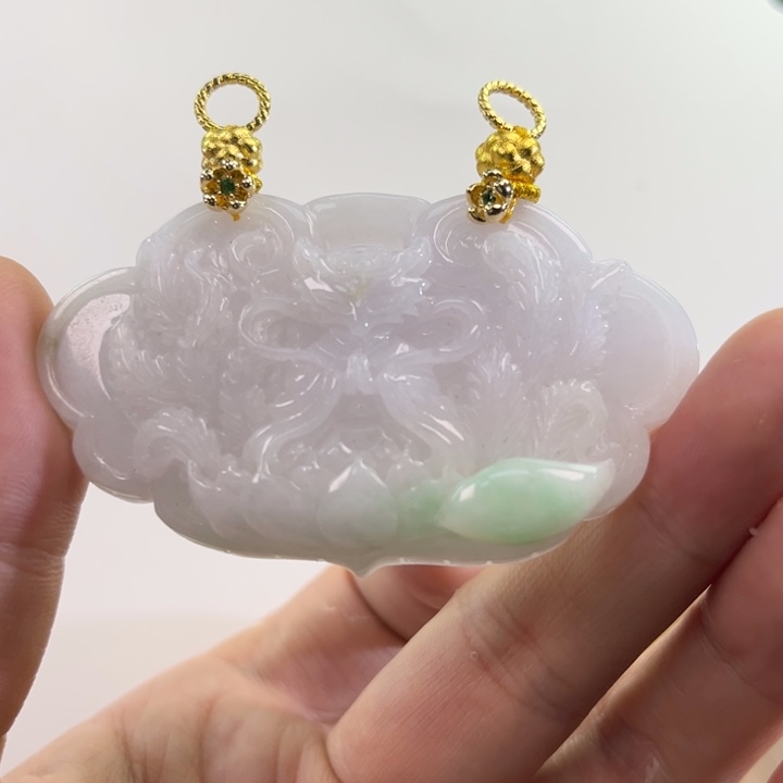 翡翠吊坠(赠链)未镶嵌代编织